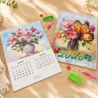 ExklusivBox: Diamond-Painting-Wandkalender für 2027 & 2028, 4-teilig