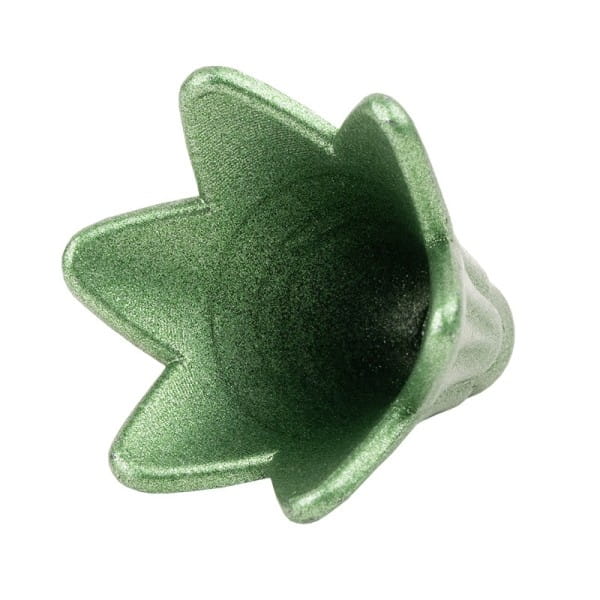 Blütenkelche, Petunien, metallic-matt, 1,8cm x 2cm, tannengrün, 20 Stück