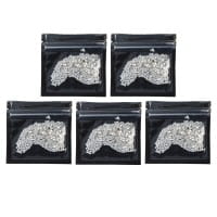 Strass-Steine, Kristall-Glas, facettiert, Ø3mm, 1,6mm hoch, klar-transparent, 2500 Stück