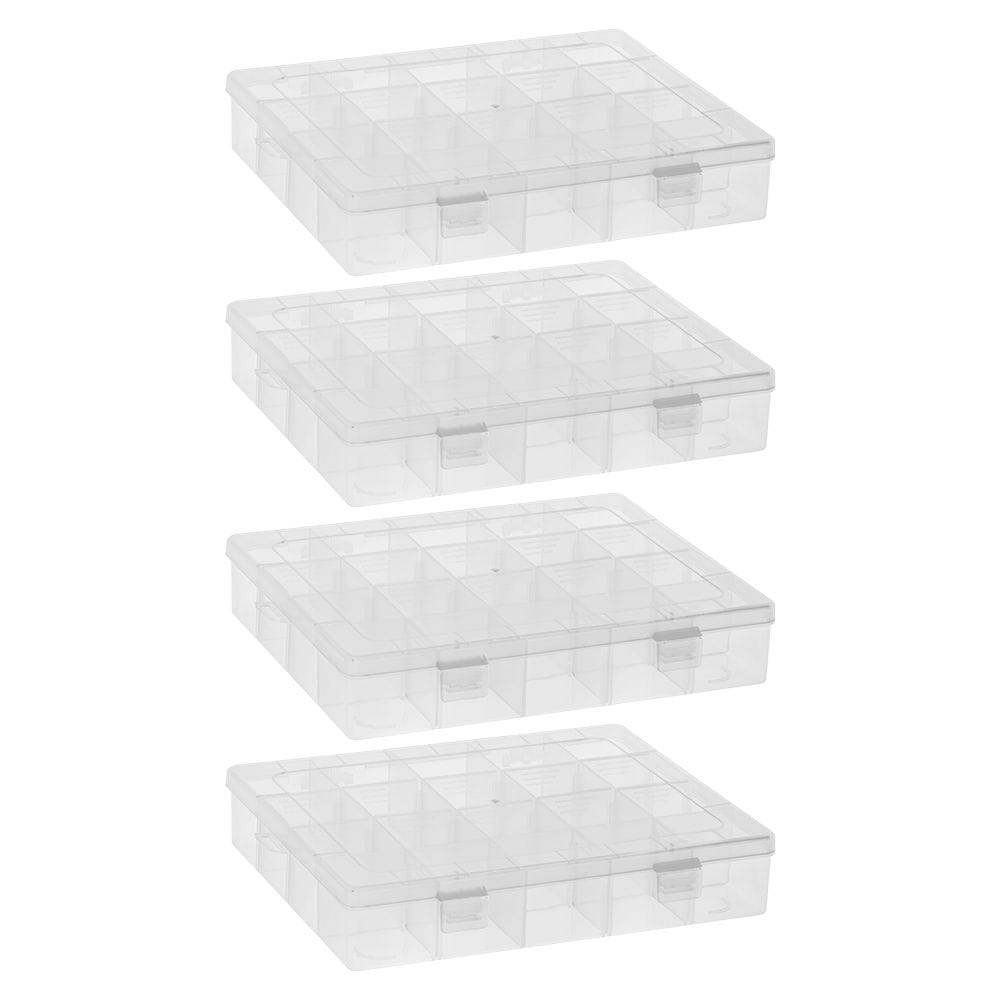 Sortier- & Aufbewahrungsboxen, je Box 20 Fächer, 20,8cm x 16,9cm x 4cm, 4 Stück | Sortier- & Aufbewahrungsboxen | Aufbewahrung & Ordnungshelfer | Bastelbedarf