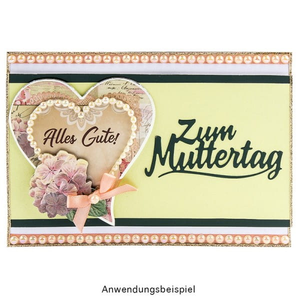 Stanzschablonen, Schriften, Muttertag & Vatertag, 3,8cm bis 8,2cm, 3 Stück
