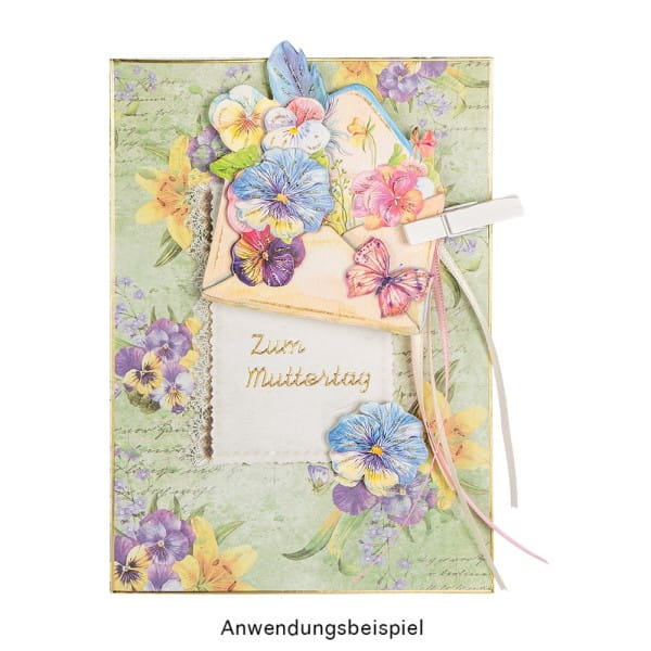 3-D Motive, Blumengrüße, 7,5-8,5cm, 10 Motive
