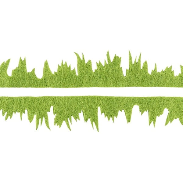Gras-Zierband aus Filz, 2x 2m lang, 15mm breit, olivgrün | Oster-Accessoires | Basteln Ostern | Bastelbedarf für Anlässe