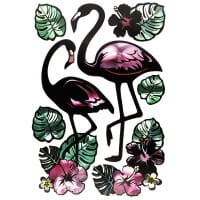 Metallic-Sticker, Flamingo, mit spiegelndem Metallic-Effekt, 30 x 21cm