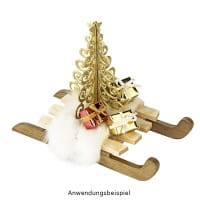 Winter-Deko, Tannenbaum 2, Rohlinge, 7,6cm x 7,6cm x 9,5cm, weiß, 10 Stück
