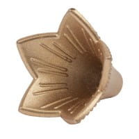 Blütenkelche, Glockenblumen, 1,7cm hoch, Ø 1,5cm, metallic-matt antikgold, 50 Stück