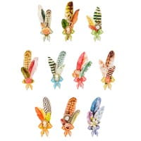3-D Motive, Federn, Gold-Gravur, 5,5-15cm, 10 Motive