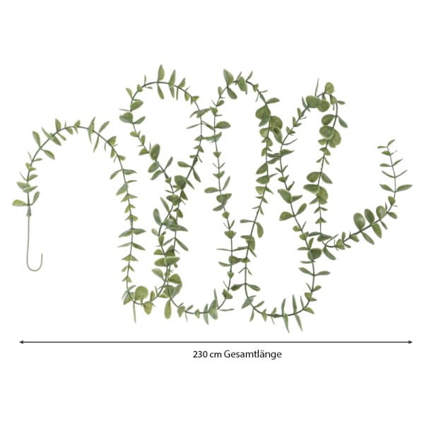 Eukalyptus-Girlanden, je 2,30m lang, grün, 5 Stück