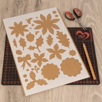 Laser-Kunststoff-Schablonen, DIN A4, Winter, Weihnachten, 6 Stück