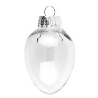 Deko-Eier, zum Befüllen, Ø 4,8cm, 7,3cm hoch, inkl. 4 Aufhängungen, 4 Stück