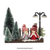 Deko-Schneetannen, 5cm bis 21cm hoch, 9 Stück