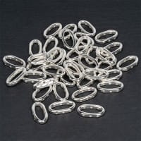 Perlenrahmen, Design 1, 2cm x 1cm, silberfarben, 38 Stück