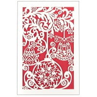 Laser-Grußkarte "Weihnachten 6", 12cm x 18cm, mit Einleger & Umschlag