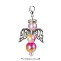 Filigrane Engelsflügel, Design 6, 3,7cm, silber, 10 Stück