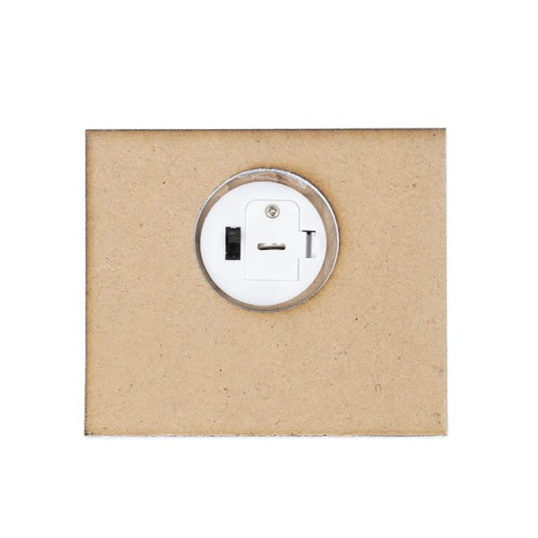 LED-Haus, graues Dach, mit Lichteffekt-Folie, 9,5cm x 8,2cm x 11cm