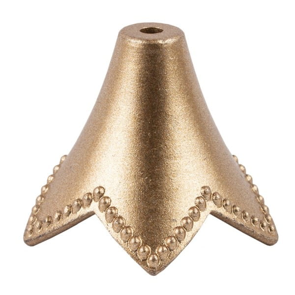 Blütenkelche, Glockenblumen, 2cm hoch, Ø 2,1cm, metallic-matt antikgold, 20 Stück