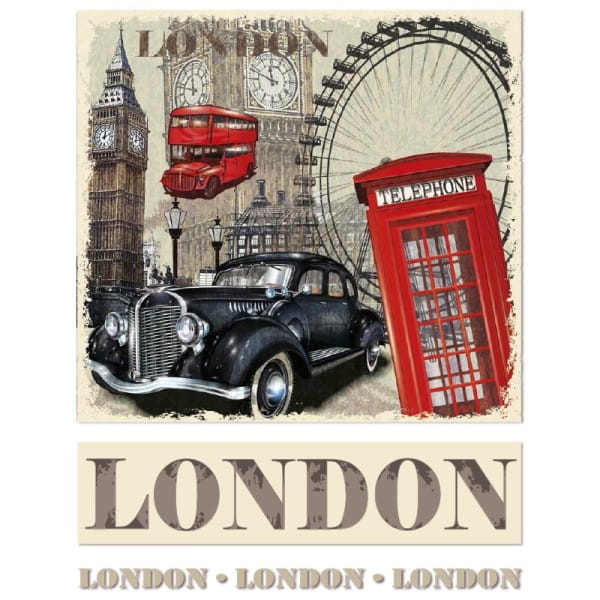 Color Bügeltransfers, DIN A4, London