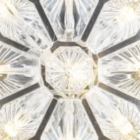LED-Octa-Stern, 27,5cm x 19,5cm, warmweiß, transparent, klar, inkl. Timer