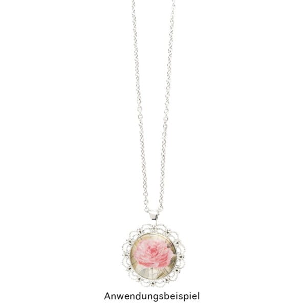 Schmuckanhänger, Rohlinge, Design 4, versch. Designs & Größen, silber, 6 Stück