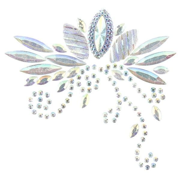Kristallkunst, Lotus-Ornament, 10cm x 30cm, selbstklebend, klar irisierend