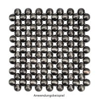 Perlen, Rund, Tigerauge, Ø 0,9cm, anthrazit-silber, 32 Stück