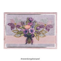 Strass-Ornamente, Sortierung 1, mehrfarbig, teilweise mit Veredelung, 5 Bogen