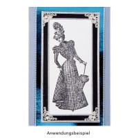 Feinkontur-Stempel, Motive auf Trägerfolie, Vintage Fashion