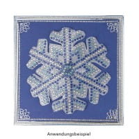 Diamond-Painting-Lineal, Eiskristall 2, Motivgröße: 12,6cm x 13cm