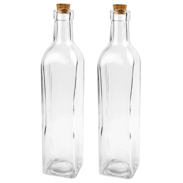 Glasflasche mit Korken, 550ml, 2 Stück | Gläser & mehr | Zauberfolien & Zubehör | Bastelbedarf