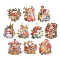 3-D Motive, Weihnachten nostalgisch 2, 8-11cm, 10 Motive