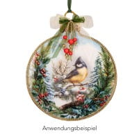 Motiv-Windradfolien, Weihnachtskugeln 1, 19cm x 23cm, 500µ, 2 Designs, 8 Stück