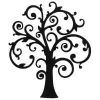 Stanzschablone, Baum, 10cm x 11,7cm