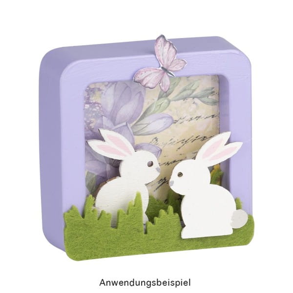 Streu-Deko, Holz, Frohe Ostern, 9 versch. Designs, je 6 Stück, 54-teilig