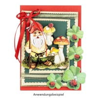 3-D Motive, Gartenzwerge, Gold-Gravur, 8cm, 10 Motive
