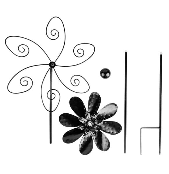 Windrad Design 3, Ø 29,5cm, Höhe 107cm, schwarz