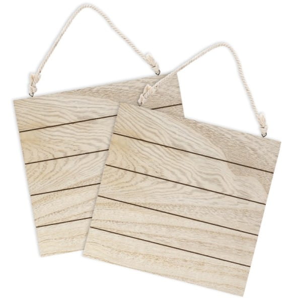 Holzplatten, Nostalgie 2, 24cm x 24cm x 0,6cm, mit Aufhängung, 2 Stück