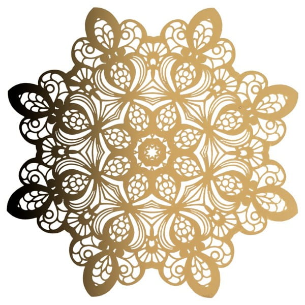 Laser-Kartenaufleger, Zierdeckchen, Ornament 21, Ø 14cm, 220 g/m², 5 Farbtöne, 20 Stück