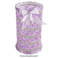 Kristallkunst, Blüten-Bordüre 3, 10cm x 30cm, selbstklebend, violett irisierend
