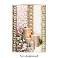 Motiv-Spiegelkarton, Metall-Ornamentik, 4 verschiedene Designs, DIN A4, 20 Bogen
