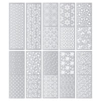 Premium-Transfers, Florare Bordüren & Ornamente, 10cm x 30cm, Silberfolie, 10 Bogen