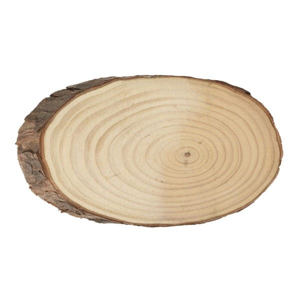 Baumscheibe, oval, 24-25cm lang, 12-14cm breit, 2cm dick