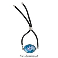 Armbänder mit Schiebeverschlüssen, 12cm lang, Ø 3mm, 2x silbergrau, 2x schwarz