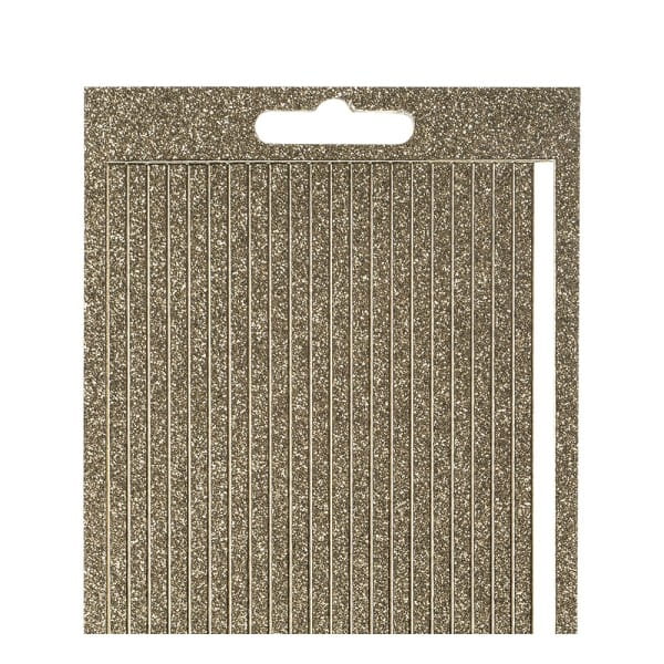 Microglitter-Sticker, Linien, 4mm breit, 21cm lang, 8 verschiedene Farben, 10 Bogen