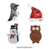 Laser-Kunststoff-Schablonen, DIN A4, Winter, Weihnachten, 6 Stück