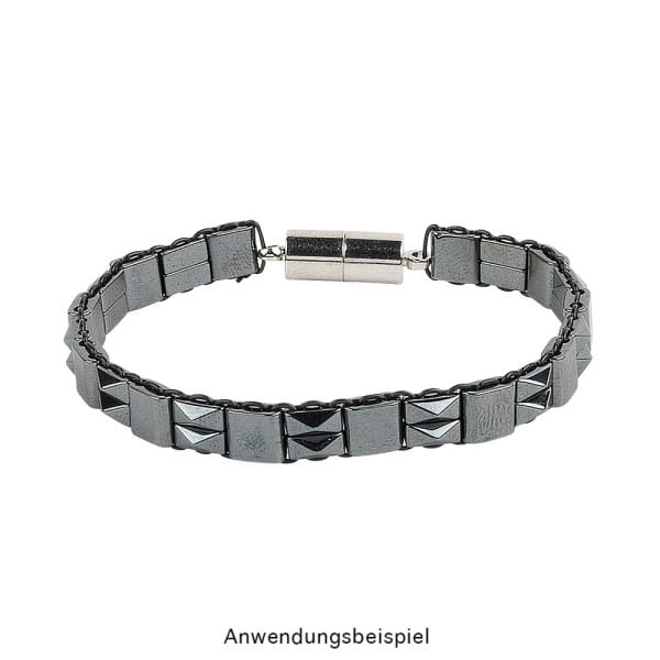 Hämatit-Perlen, Pyramide, 4mm x 6mm x 3mm, metallic-anthrazit, 60 Stück