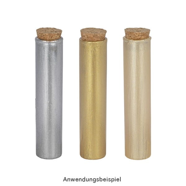Reagenzgläser mit Korken, 10cm hoch (gemessen ohne Korken), Ø 2,2cm, 48 Stück