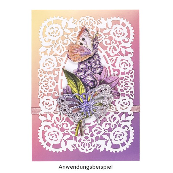 Laser-Kartenaufleger, Rahmen 1, 14,8cm x 10,2cm, 220 g/m², 5 Farben, 20 Stück
