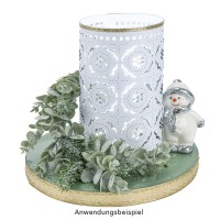 LED-Säule, weißes Licht, 13cm hoch, inkl. Timer
