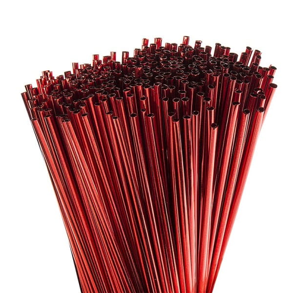 Folienhalme, Ø 2mm, 30cm lang, 40g, rot