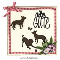 Jumbo-Stanzer, Hunde, 6,8cm x 6,7cm